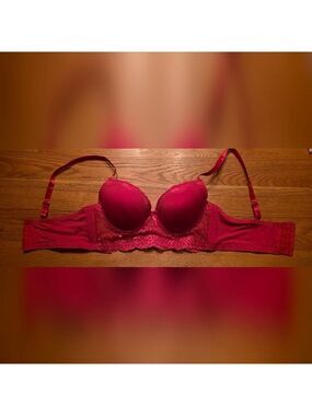Hush Intimates Red Lace Wide Band Bra